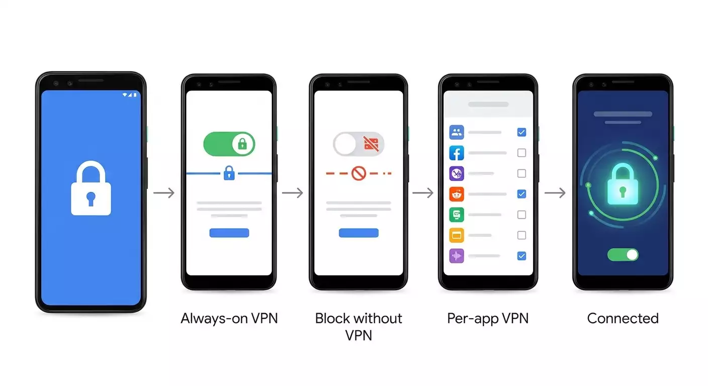 Android 15 and 16: Always-on and Per-app VPN — Step-by-Step Setup Guide for Pixel