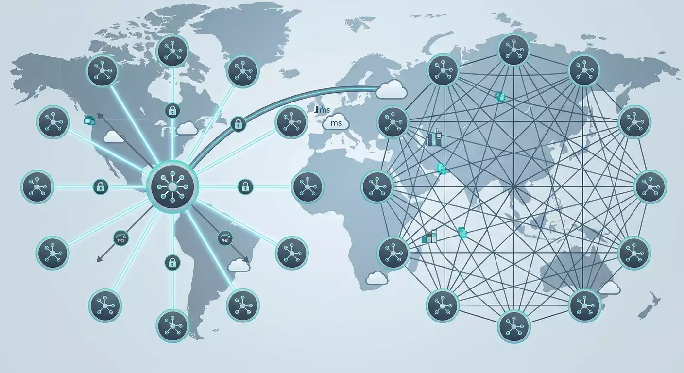 Hub-and-Spoke vs Full Mesh : conception d'un VPN d'entreprise pour 5, 20 et 100 succursales